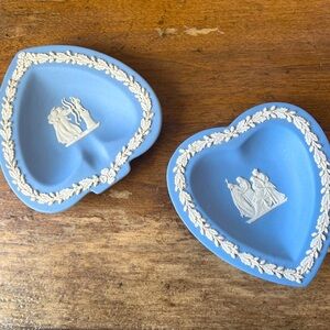 Wedgwood 1950’s blue  Jasperware trinket/jewelry dishes.